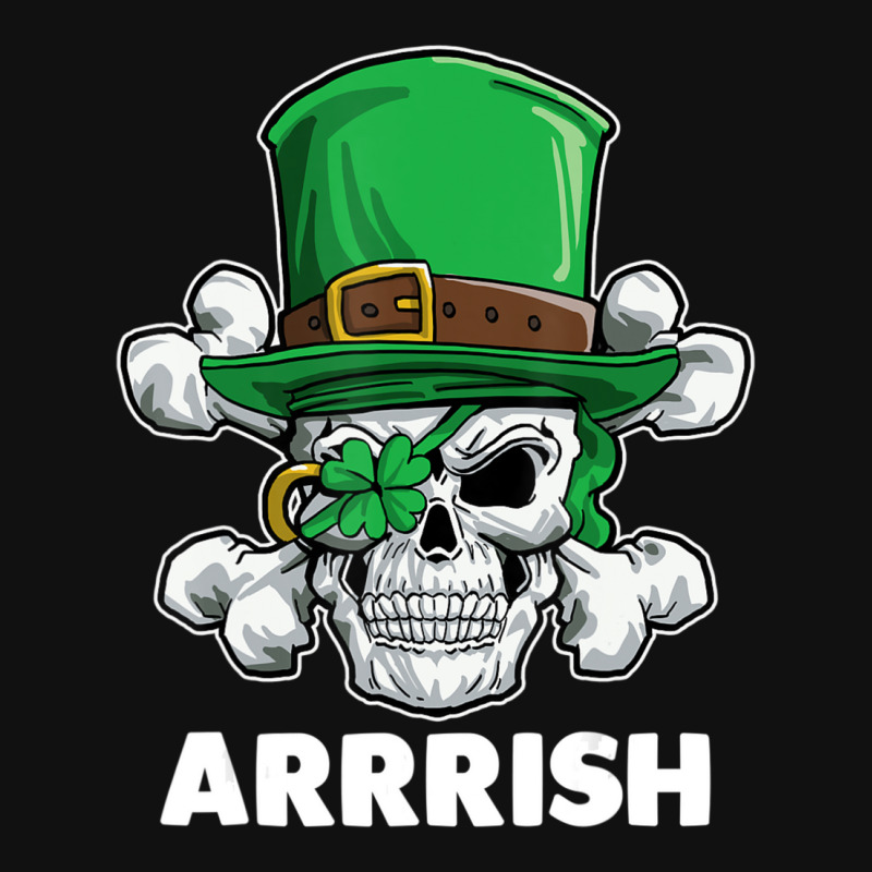 Arrrish Pirate Leprechaun Skull St Patricks Day Shamrock Baby Bibs by King Davila | Artistshot