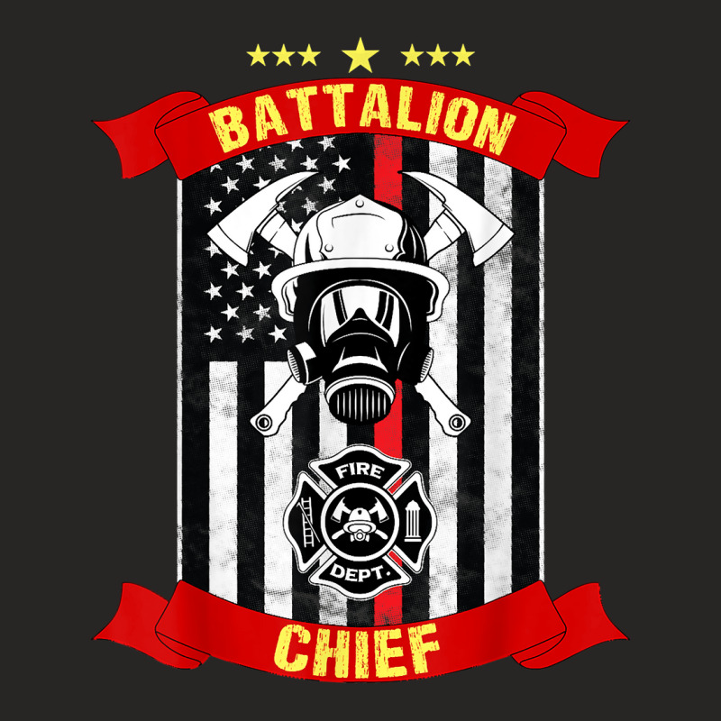 Battalion Chief American Firefighter Fireman Hero Design Ladies Fitted T-Shirt by KaydenLivingston | Artistshot