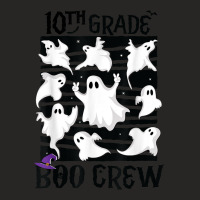 10th Grade Boo Crew Teacher Student Team Spooky Babe Ghost Ladies Fitted T-shirt | Artistshot