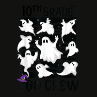 10th Grade Boo Crew Teacher Student Team Spooky Babe Ghost Scorecard Crop Tee | Artistshot