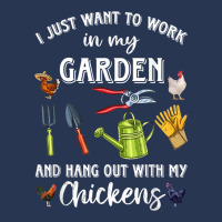 I Just Want To Work In My Garden And Hang Out Chicken T Shirt Ladies Denim Jacket | Artistshot