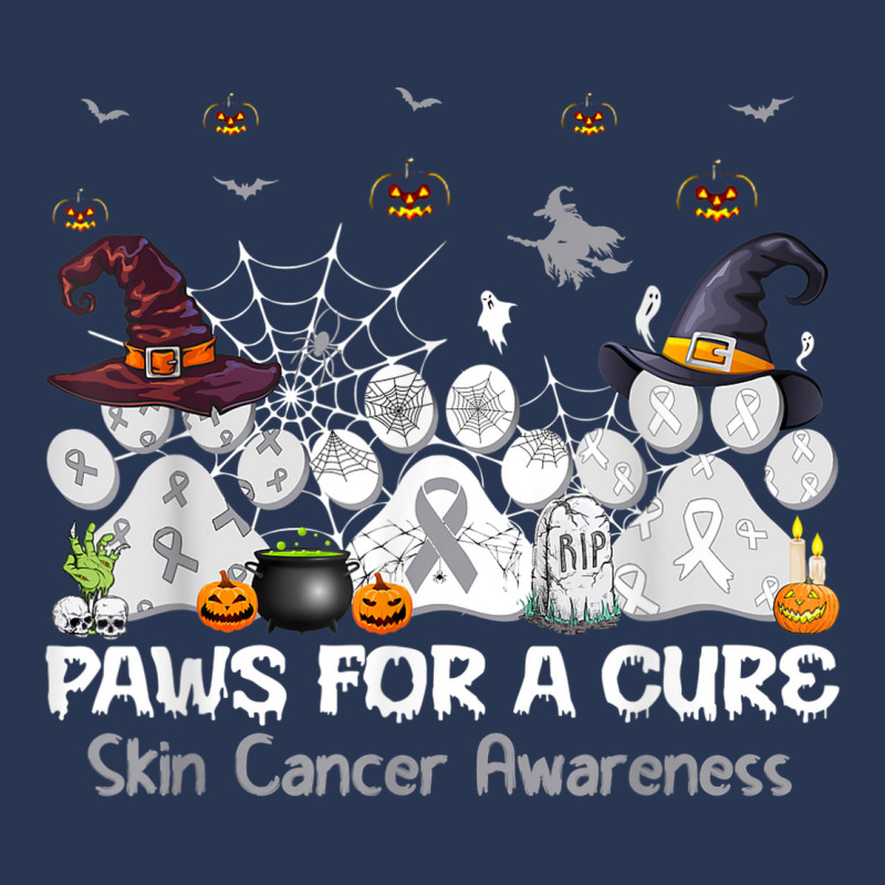 Paws For A Cure Skin Cancer Awareness Halloween Men Denim Jacket | Artistshot