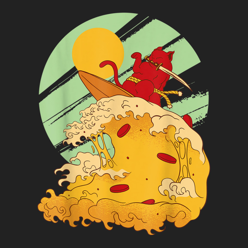 Cat Surfing Pizza In Cool Samurai Style Backpack | Artistshot