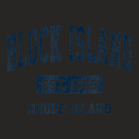 Block Island Rhode Island Ri Vintage Athletic Sports Design Ladies Fitted T-shirt | Artistshot