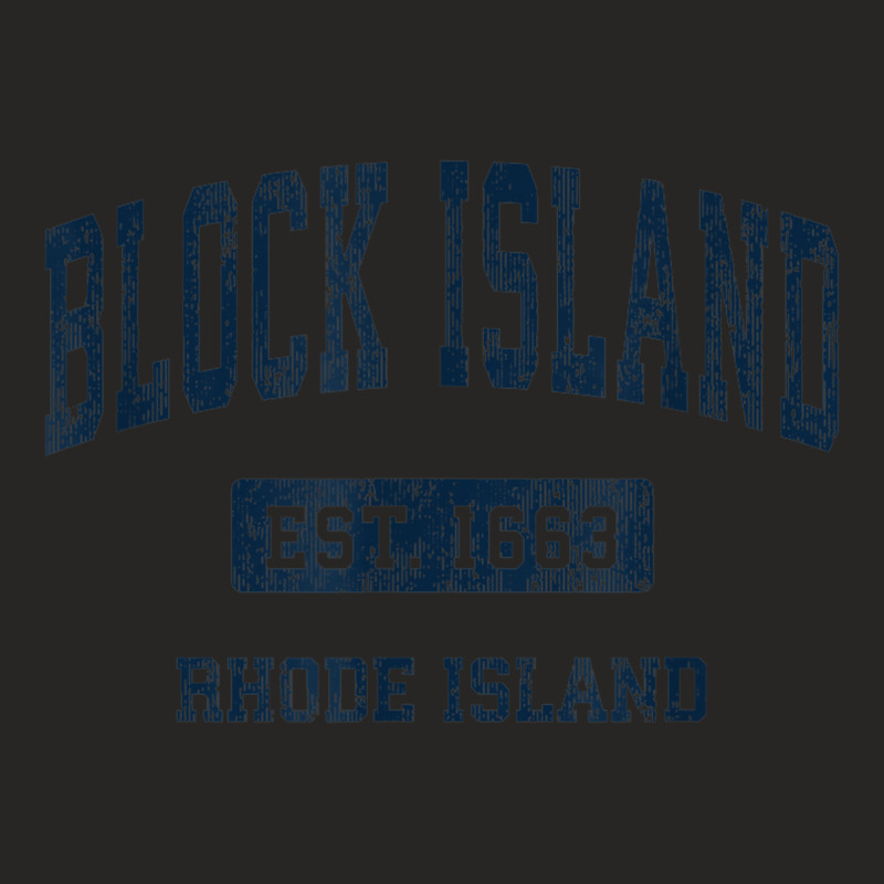 Block Island Rhode Island Ri Vintage Athletic Sports Design Ladies Fitted T-Shirt by Deluxe | Artistshot