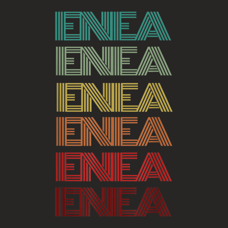 First Name Enea Italian Boy Retro Birthday Nametag Father Ladies Fitted T-Shirt by Uniform | Artistshot