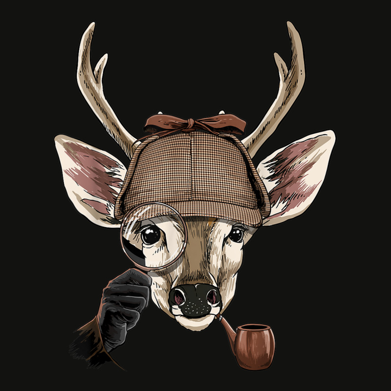 Detective Deer Spy Inspector Private Investigator Deer Lover Scorecard Crop Tee by Dapper | Artistshot