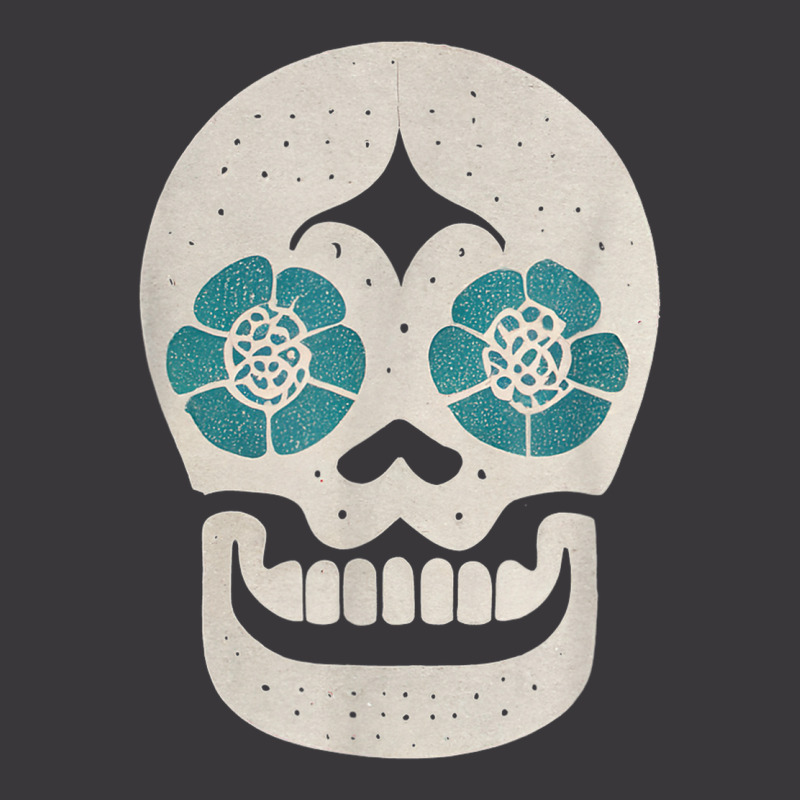 Vintage Sugar Skull Hand Illustration Minmalist Calavera Ladies Curvy T-Shirt by Carnations | Artistshot