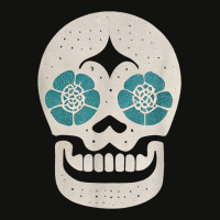 Vintage Sugar Skull Hand Illustration Minmalist Calavera Scorecard Crop Tee | Artistshot