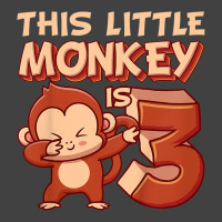 Kids This Little Monkey Is 3 Monkey Ape Animale 3rd Birthday Vintage T-shirt | Artistshot