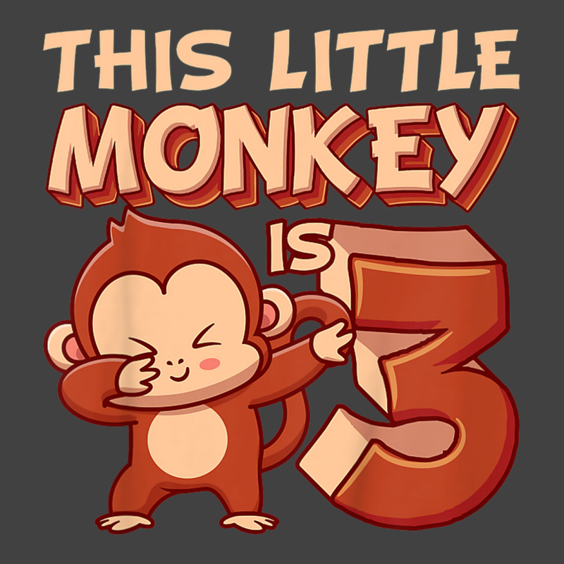 Kids This Little Monkey Is 3 Monkey Ape Animale 3rd Birthday Vintage T-Shirt by Lambent | Artistshot