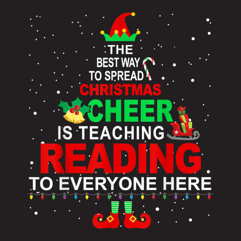 Reading Teacher Christmas - Elf Christmas Cheer T-shirt | Artistshot