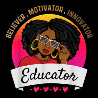 Believer Motivator Innovator Educator Melanin Black Teacher V-neck Tee | Artistshot