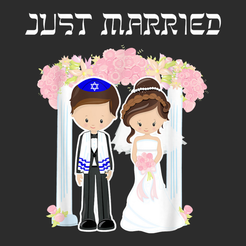 Jewish Wedding Just Married Chuppah Bride Groom Exclusive T-shirt by cm-arts | Artistshot