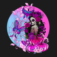 Pink Goth Halloween Sugar Skull With Spiderweb Butterflies Hoodie & Jogger Set | Artistshot