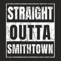 Straight Outta Smithtown New York State Ladies Fitted T-shirt | Artistshot