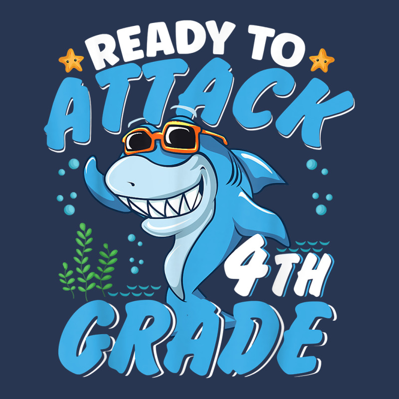 Ready To Attack 4th Grade Apparel Back To School Shark Boys Men Denim Jacket | Artistshot