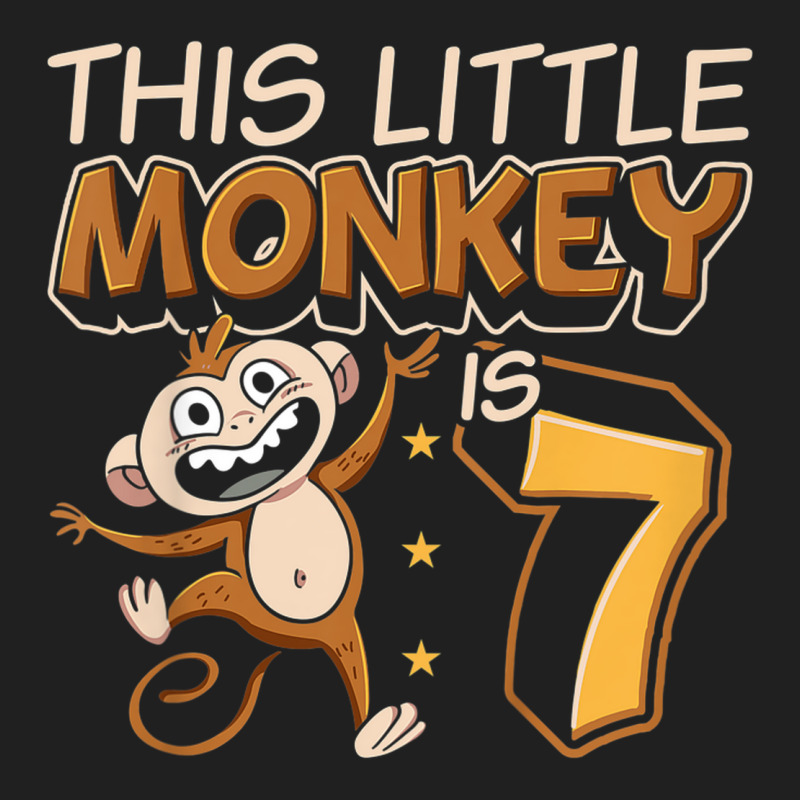 Kids This Little Monkey Is 7 Monkey Ape Animale 7th Birthday Ladies Polo Shirt by Bewitch | Artistshot