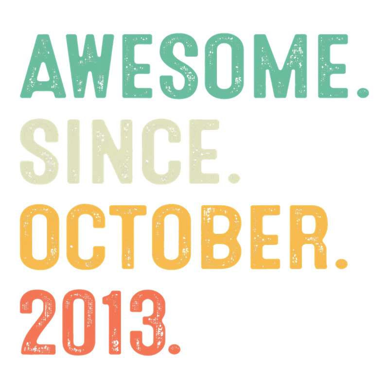 Awesome Since October 2013 9th Birthday Gifts 9 Year Old Boy Sticker | Artistshot