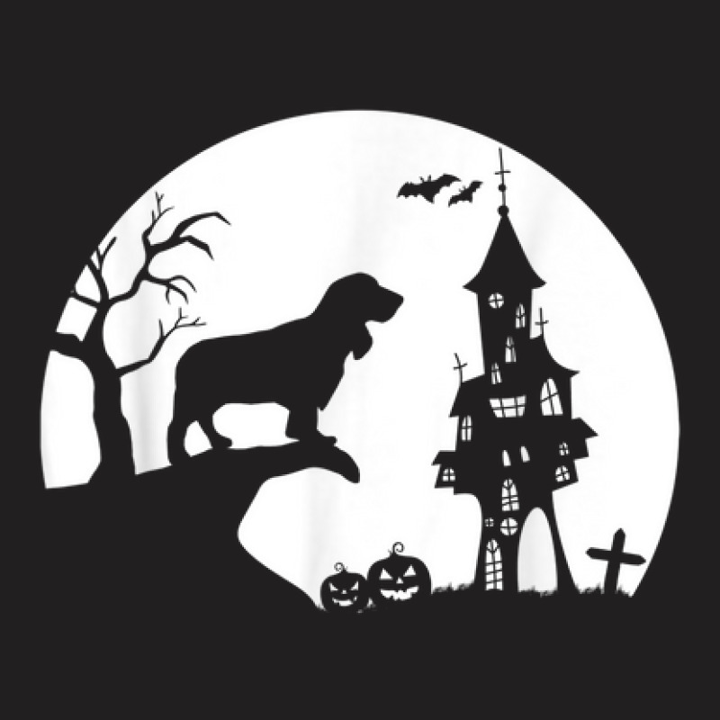 English Cocker Spaniel Dog Moon Silhouette Halloween Costume T-Shirt by Fashonus | Artistshot