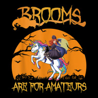 Brooms Are For Amateurs Halloween Witch Riding Unicorn Women's V-neck T-shirt | Artistshot