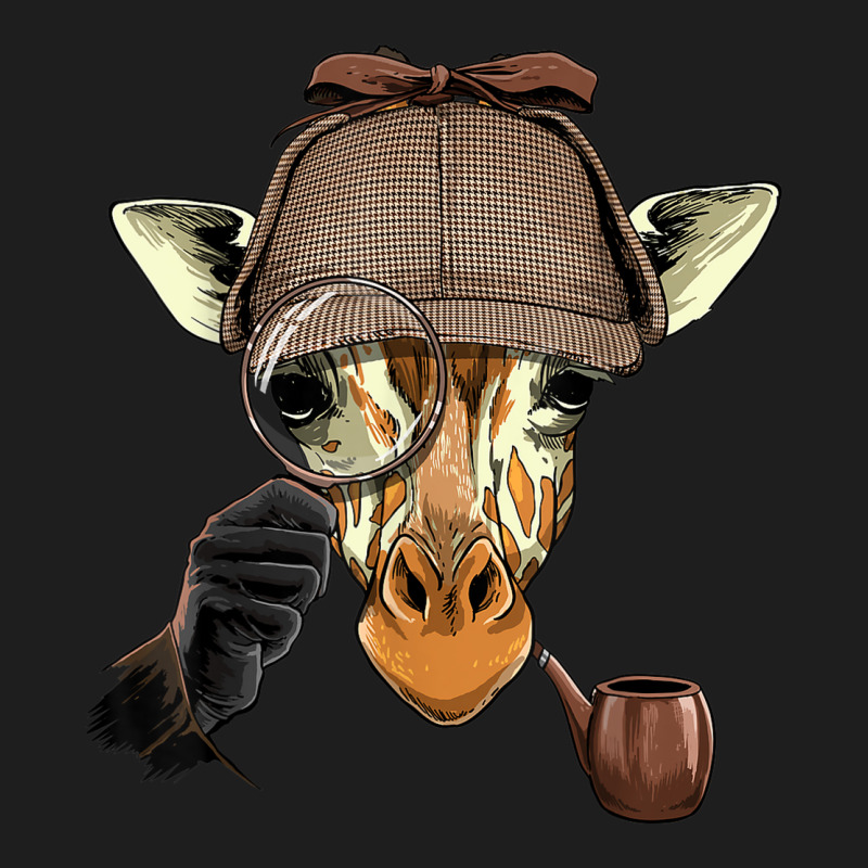 Detective Giraffe Spy Inspector Investigator Giraffe Lover Classic T-shirt by Fashlaza | Artistshot