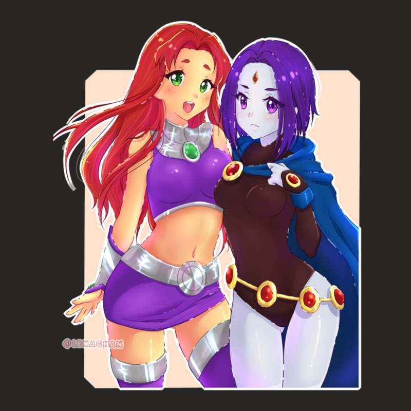 Starfire And Raven Ladies Fitted T-Shirt by cm-arts | Artistshot