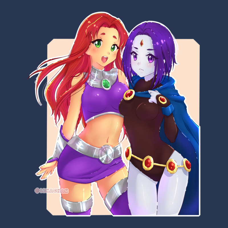 Starfire And Raven Ladies Denim Jacket by cm-arts | Artistshot