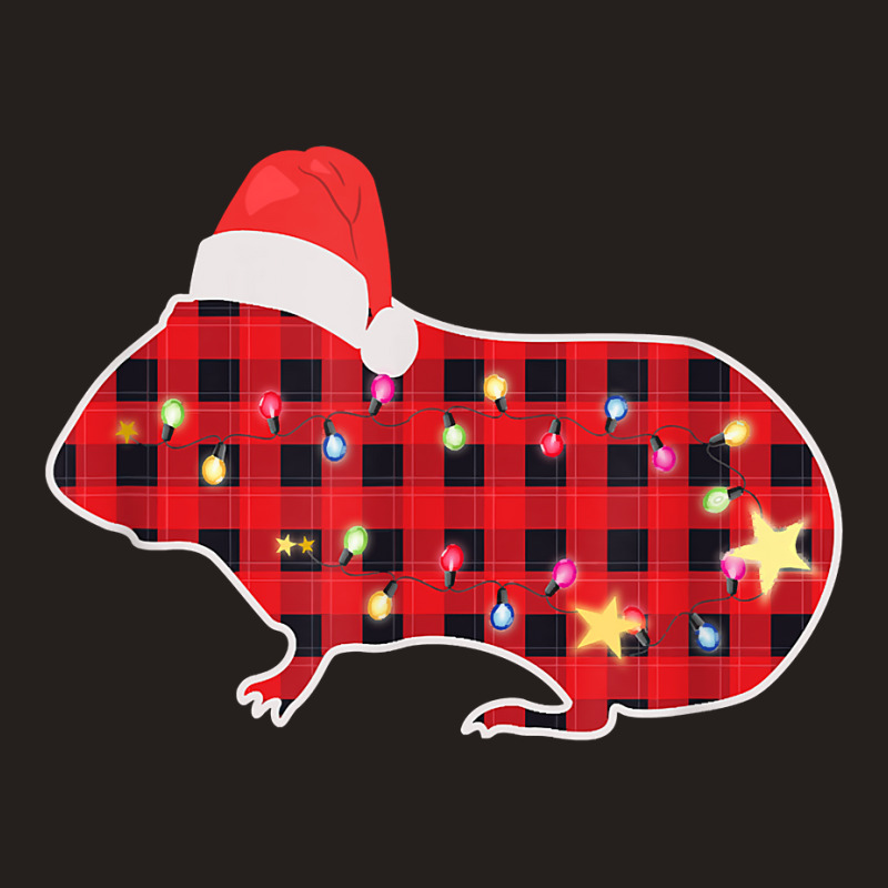 Red Buffalo Plaid Christmas Guinea Pig Xmas Lights Tank Top | Artistshot