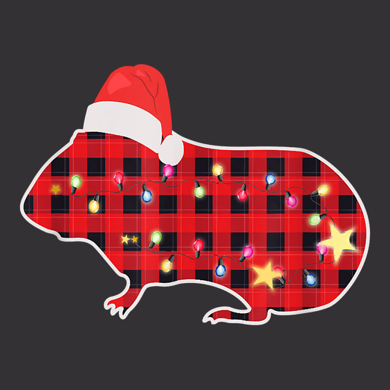 Red Buffalo Plaid Christmas Guinea Pig Xmas Lights Vintage Hoodie And Short Set | Artistshot