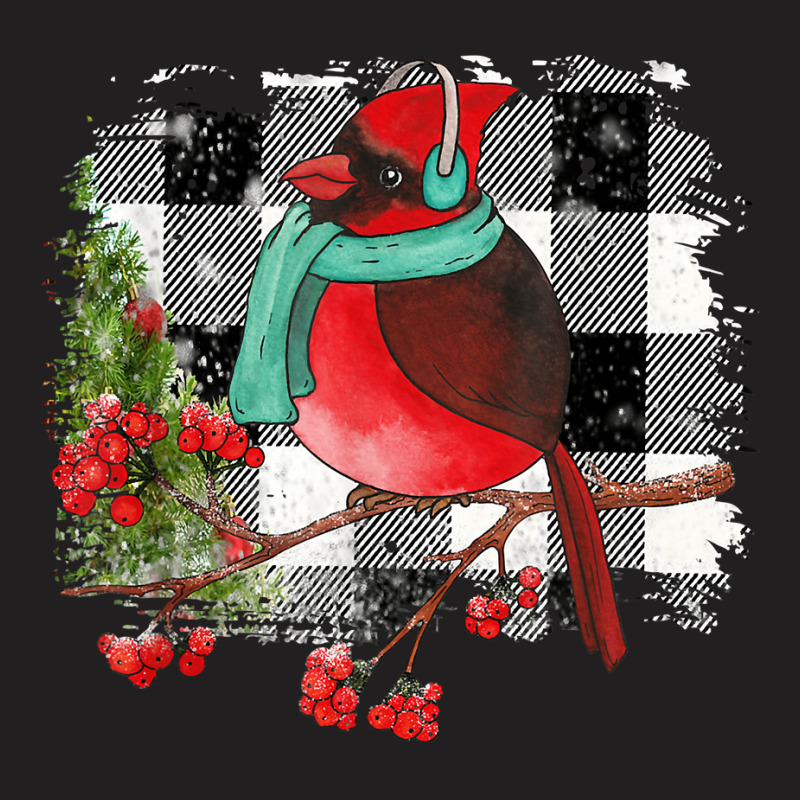 Red Cardinal Bird Winter Christmas Bird Lover Birdwatching T-shirt | Artistshot