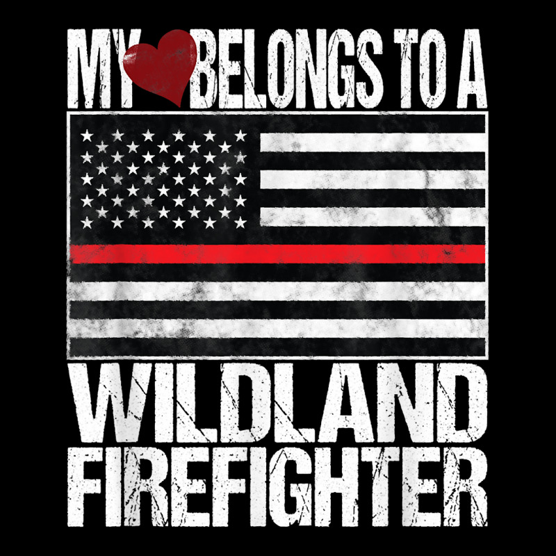 Red Line Flag My Heart Belongs Wildland Firefighter Pocket T-shirt | Artistshot