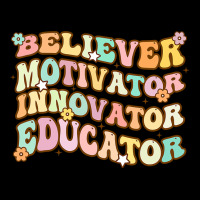 Believer Motivator Innovator Educator Retro Teacher Gifts Women's V-neck T-shirt | Artistshot