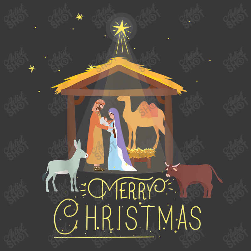 Merry Christmas - Nativity Scene North Star - Baby Jesus Ladies Curvy T-Shirt by ArtistDax | Artistshot