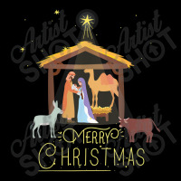 Merry Christmas - Nativity Scene North Star - Baby Jesus Cropped Hoodie | Artistshot