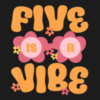 Kids Five Is A Vibe Groovy 5th Birthday Theme Fifth Bday Flower Hoodie & Jogger Set | Artistshot