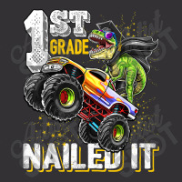 1st Grade Nailed It Dinosaur Monster Truck Graduation Cap Vintage Hoodie | Artistshot