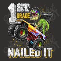 1st Grade Nailed It Dinosaur Monster Truck Graduation Cap Champion Hoodie | Artistshot