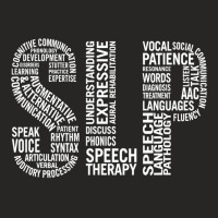 Speech Therapy Speech Language Pathology Month Ladies Fitted T-shirt | Artistshot