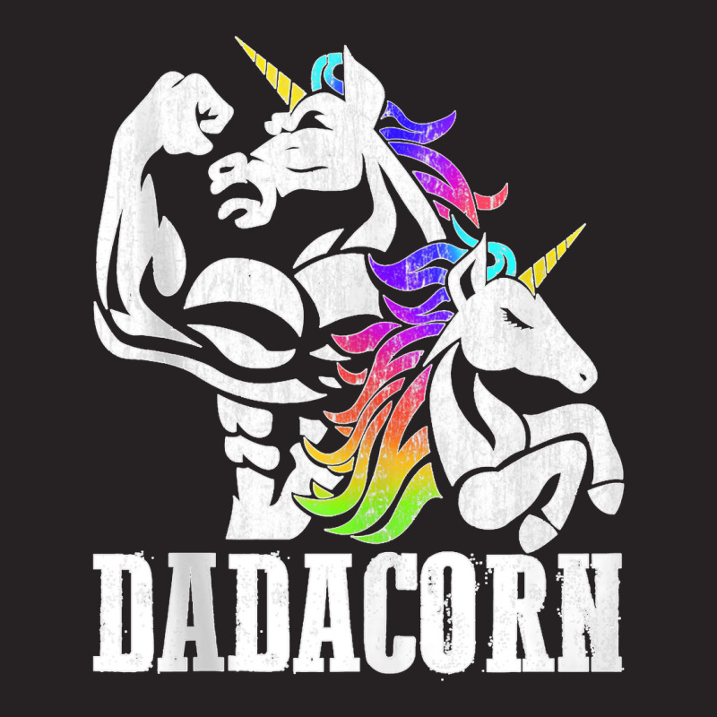 Manly Unicorn Muscle Dad And Daughter Dadacorn Fathers Day Tank Top Vintage Cap | Artistshot