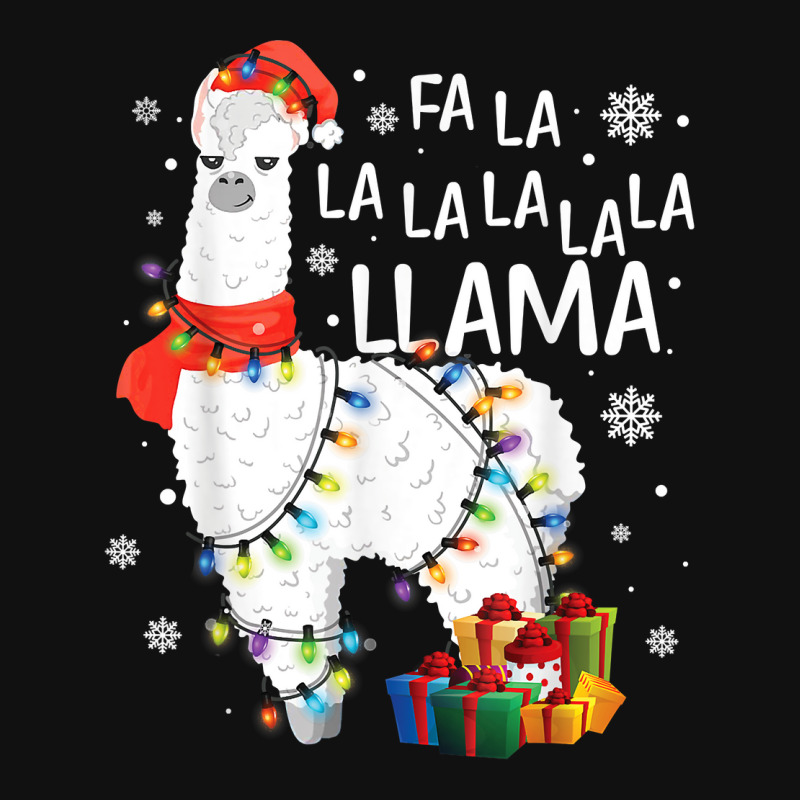 Fa La La Llama Funny Christmas Christmas Lllama Lover Portrait Canvas Print | Artistshot