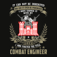 It Can Not Be Inherited Nor Purchased, Combat Engineer Scorecard Crop Tee | Artistshot