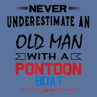 Never Underestimate An Old Man With A Pontoon Boat Funny T Shirt Lightweight Hoodie | Artistshot