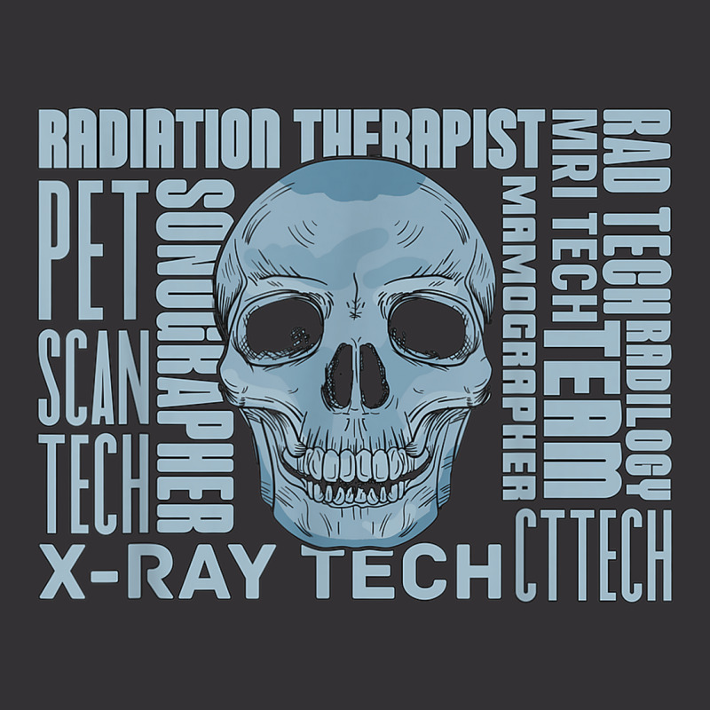 X Ray Tech Skull Skulls Technologist Radiology Technician Vintage Hoodie by Bewitch | Artistshot