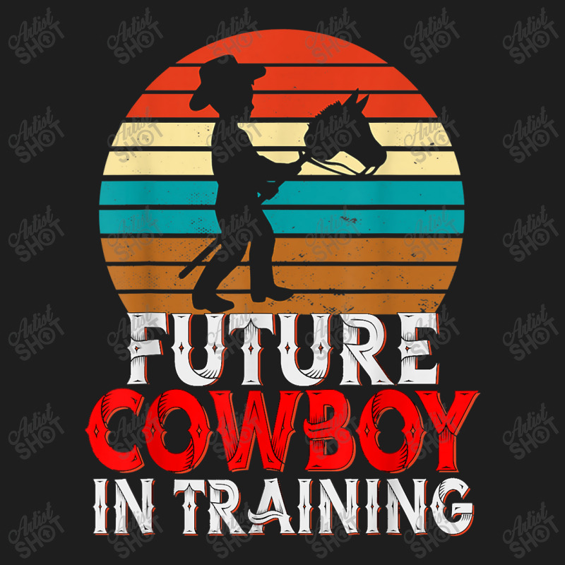 Future Cowboy In Training Rodeo Boy Wooden Horse Kids Classic T-shirt by ArtistShaniya | Artistshot