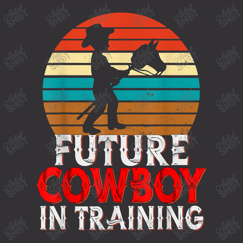 Future Cowboy In Training Rodeo Boy Wooden Horse Kids Vintage Hoodie by ArtistShaniya | Artistshot