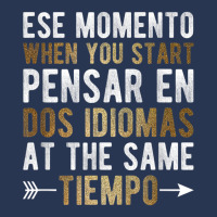 Ese Momento When You Start Pensar En Dos Idiomas Ladies Denim Jacket | Artistshot