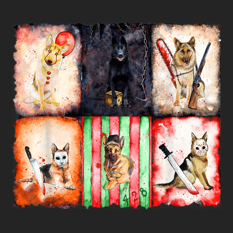 Ads German Shepherd Horror Halloween 3/4 Sleeve Shirt | Artistshot