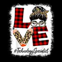 Technology Specialist Love Messy Bun Leopard Back To School Baby Tee | Artistshot