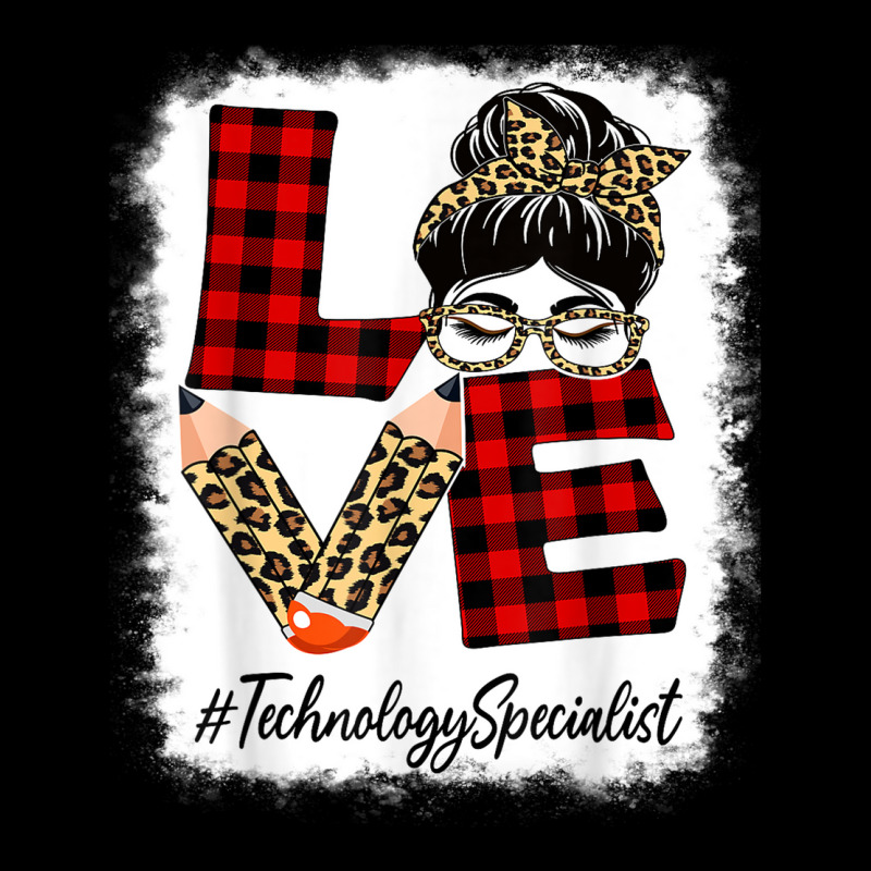 Technology Specialist Love Messy Bun Leopard Back To School Baby Tee by Amenity | Artistshot